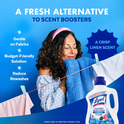 (2 pack) Lysol Laundry Sanitizer Additive, Sanitizing Liquid for Clothes and Linens, Crisp Linen, 90 fl oz