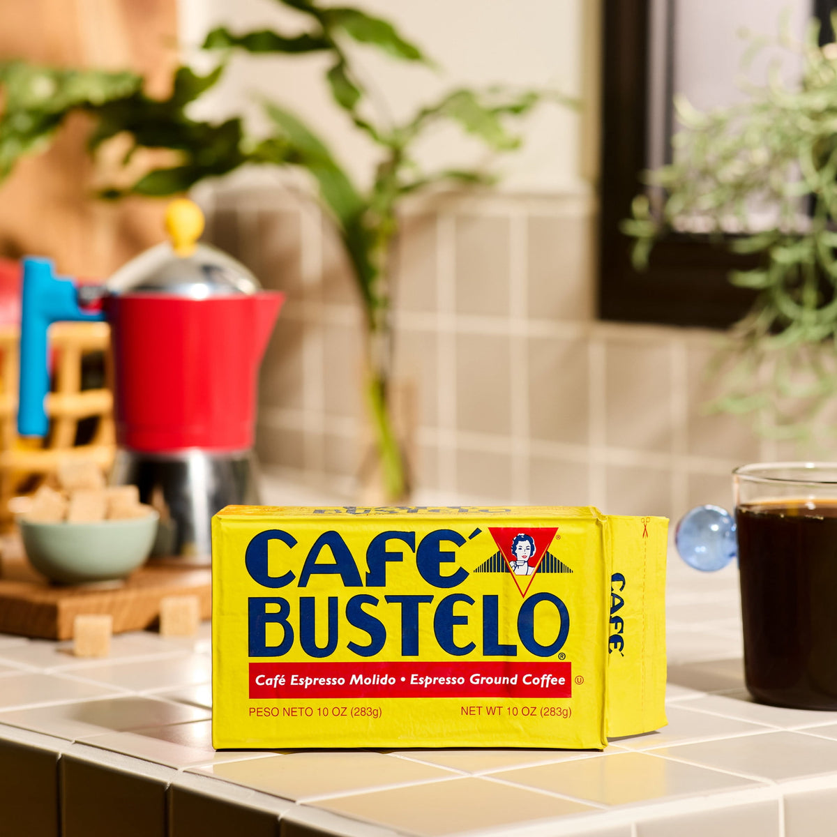 (12 pack) Cafe Bustelo, Espresso Style Dark Roast Ground Coffee, Vacuum Packed 10 oz Brick