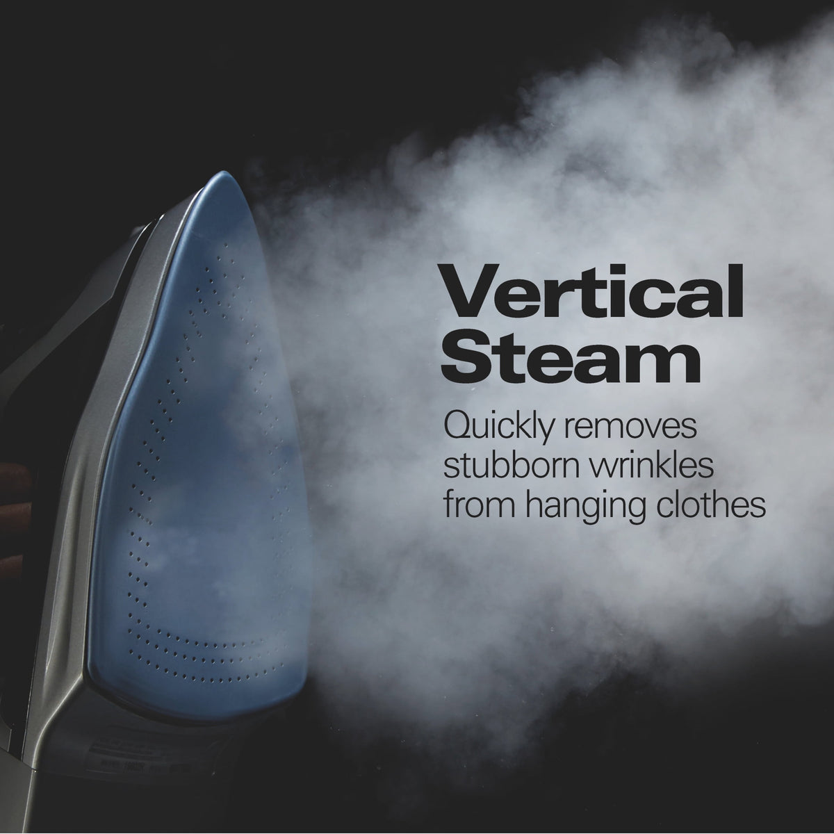 Hamilton Beach Durathon Digital Steam Iron for Clothes with Nonstick Soleplate, Retractable Cord, Anti-Drip, Auto Shut-Off, Digital Controls, 1700W, Silver