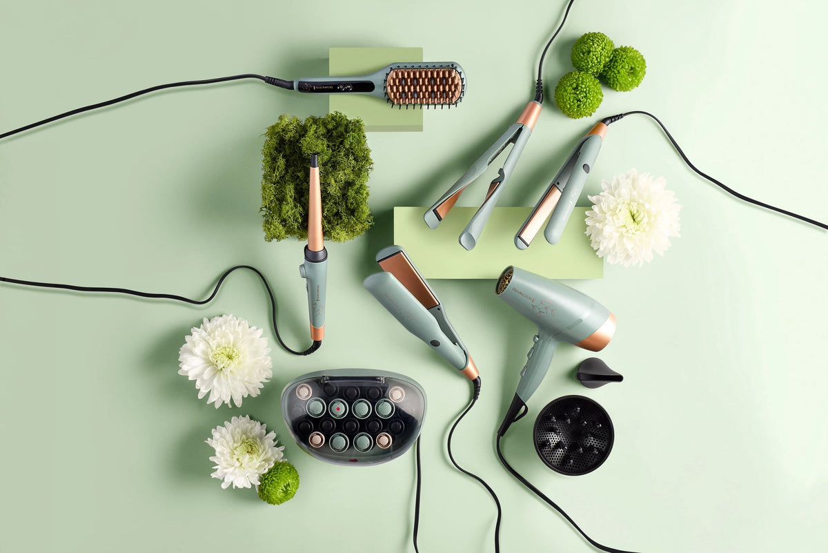 Remington Botanicals™ 1" Flat Iron, Ceramic, Micro-Conditioners, BotaniCare Setting, Green