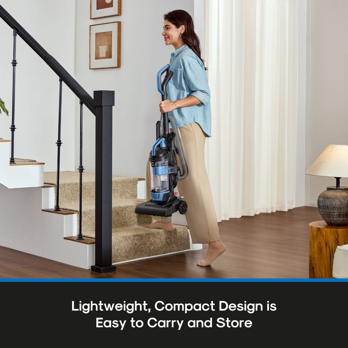 Mainstays Lightweight Bagless Upright Vacuum Cleaner with Brush and Crevice Tool