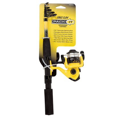 (2 pack) Eagle Claw Pack-It Telescopic 5'6" Fishing Rod/Reel Combo