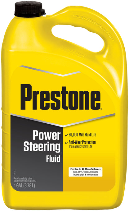 (2 pack) Prestone Universal Power Steering Fluid for Cars and Trucks - 1 gal - Anti-Wear, 50,000 mile