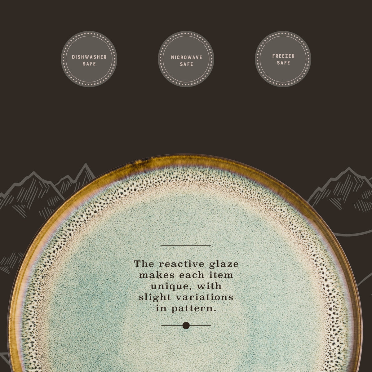 (2 pack) Yellowstone Ceramic Oval Platter, Kayce Collection