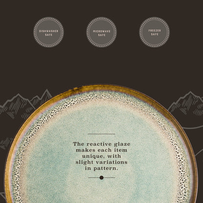 Yellowstone Kayce 12-Piece Reactive Ceramic Dinnerware Set