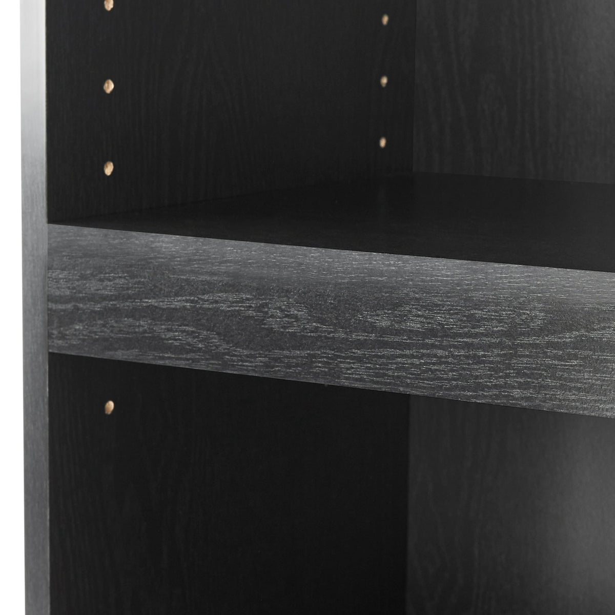 Mainstays Framed 5-Shelf Bookcase with Adjustable Shelves, True Black Oak