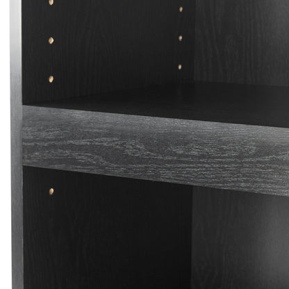Mainstays Framed 5-Shelf Bookcase with Adjustable Shelves, True Black Oak