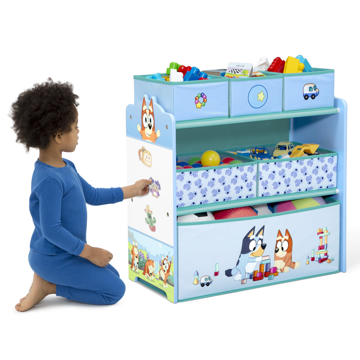 Bluey Design and Store 6 Bin Toy Storage Organizer by Delta Children
