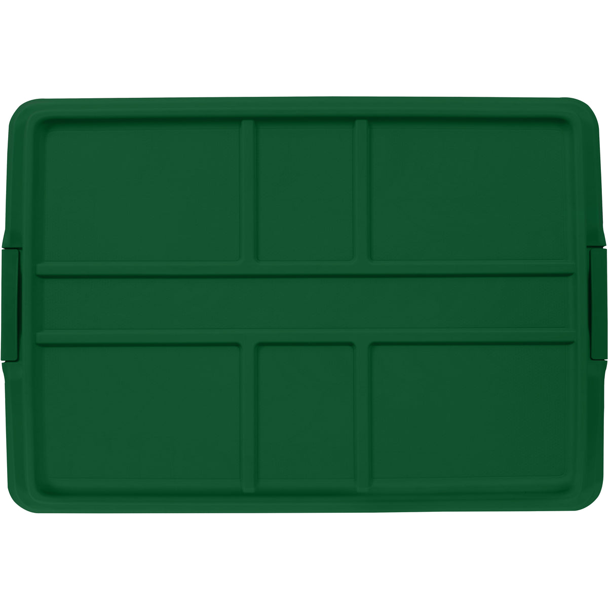 Hefty 72 Quart Clear Plastic Christmas Storage Bin with Holiday Green HIRISE Lid, Set of 6
