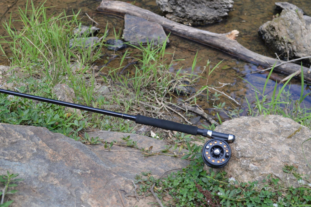 Ozark Trail 8 ft Fly Fishing Rod and Reel Combo with Fly Box and 4 Flies