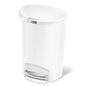 simplehuman Kitchen Trash Can, 13 Gallon Plastic Step Garbage Bin with Secure Slide Lock, Soft Close Lid, Gray