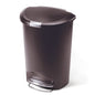 simplehuman Kitchen Trash Can, 13 Gallon Plastic Step Garbage Bin with Secure Slide Lock, Soft Close Lid, Gray