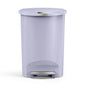 simplehuman Kitchen Trash Can, 13 Gallon Plastic Step Garbage Bin with Secure Slide Lock, Soft Close Lid, Gray
